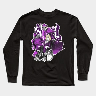 Funny Ghost Dark Purple Long Sleeve T-Shirt